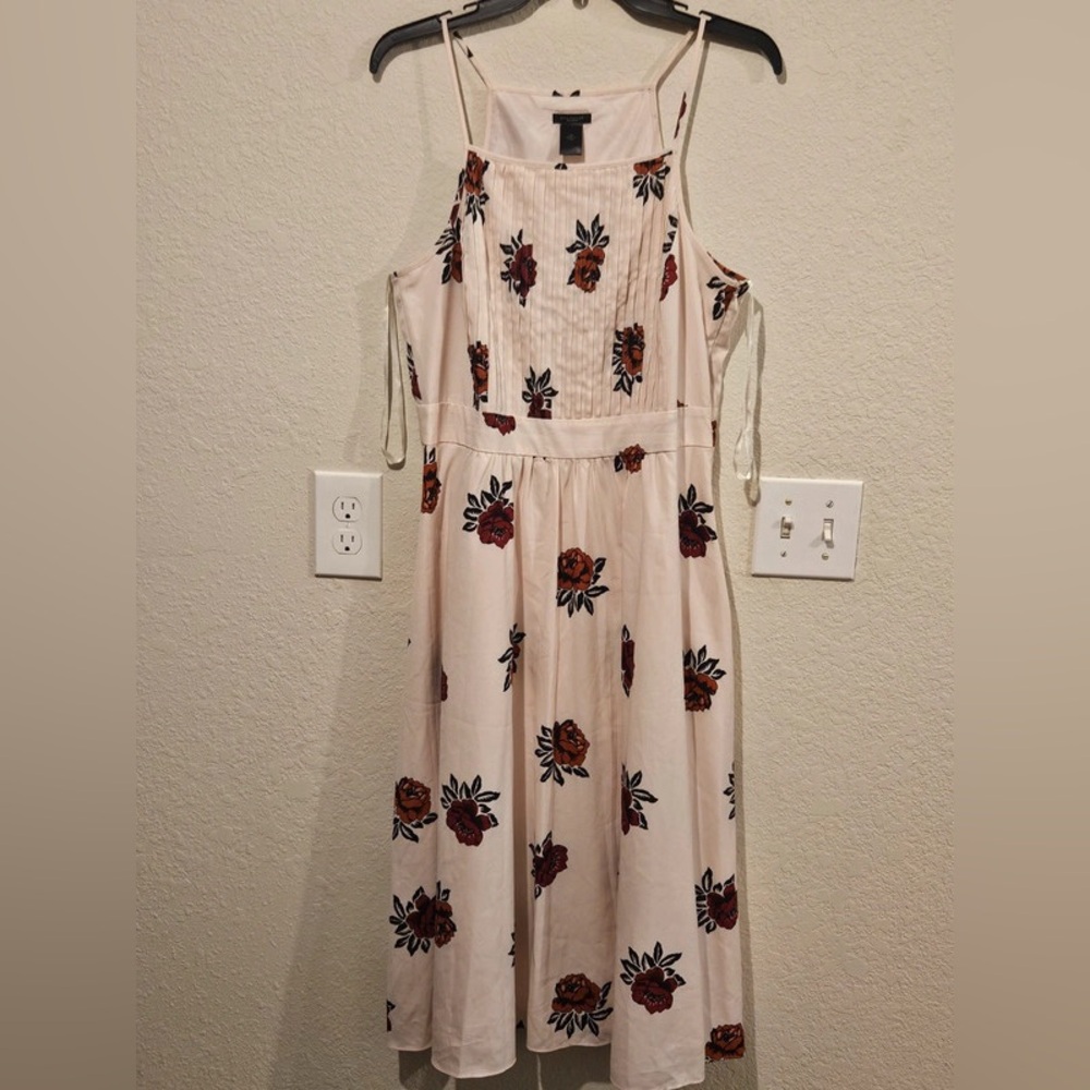 Floral Print Cream Dress